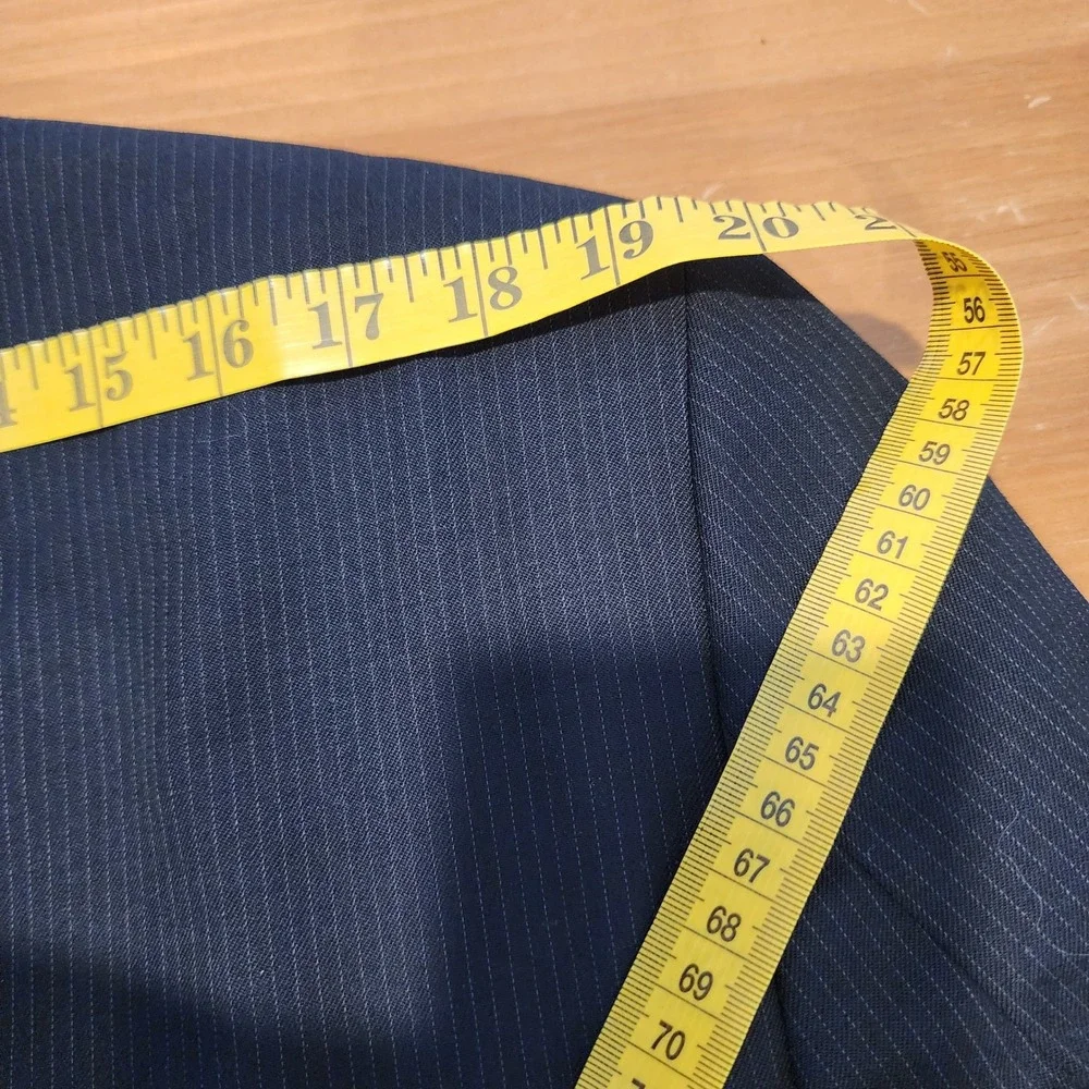 Banana Republic 2pc Pinstripe Suit Mens 42L Gray Wool Office Business Wedding
